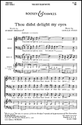 Thou Didst Delight My Eyes TTBB choral sheet music cover